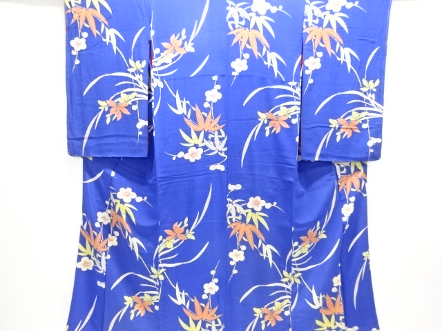 JAPANESE KIMONO / ANTIQUE KIMONO / SILK / KINSHA / PINE & ORCHID